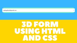 3D Form using HTML,CSS and Javascript | HTML Form | CSS Form | Newsletter Form | Forms