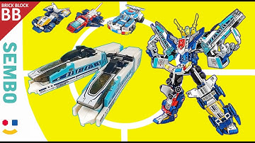 Speed Build Sky Train Warrior !! (part 04) ⚡️ How to make a Robot Combiner Lego Sembo Block 103305