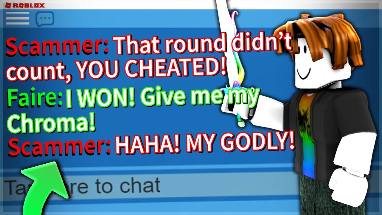 Scammer Exposed 1v1 Chroma Godly Bet And I Got Scammed In Mm2 Roblox Murder Mystery 2 Youtube - if roblox was realistic murder mystery solingen 93