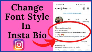 How to Change Font Style In Instagram Bio Without an App