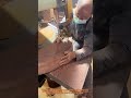 High-Difficulty 45-Degree Curved Cut on Thick Wood Panel