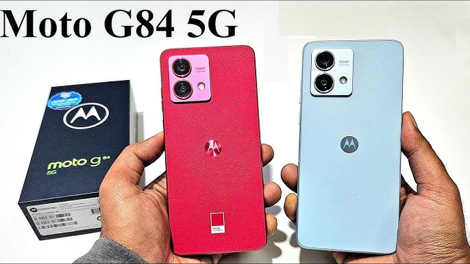 Motorola G84 5G (Marshmallow Blue, 12GB RAM, 256GB Storage), 50MP (OIS), 16MP Front Camera, Snapdragon 695 Processor, Ultra Premium Vegan Leather  Design