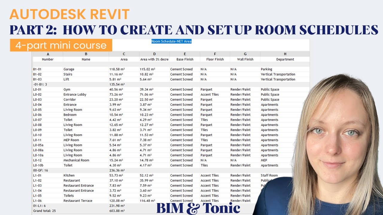 How to Create and Set Up Room Schedules in Revit - YouTube
