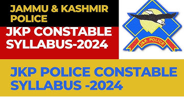 JK Police constable official syllabus 2024|Jkssb constable posts exam 2024|Jkp constable syllabus
