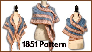 1851 Pre Civil War Shawl Tutorial: Exceptional Vintage Crochet