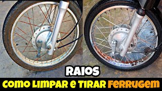 Como Limpar e Dar Brilho no Raio da Moto Enferrujado.