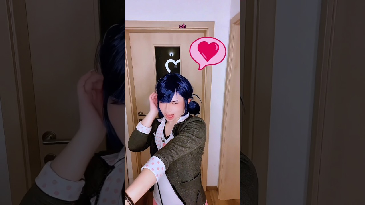 Love at first lick 👅 | Adrien & Marinette @nikkihatsunecosplay#miraculous #cosplay #shorts