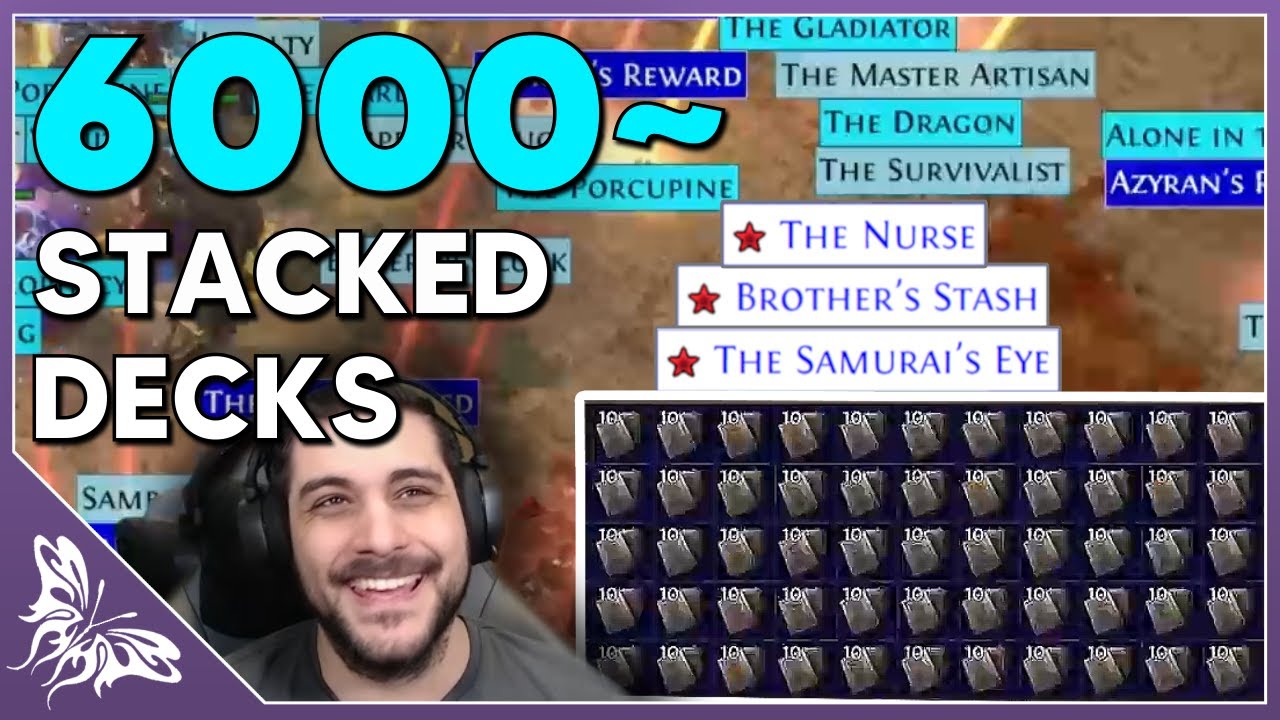 Opening 6000 Stacked Decks Divination Cards Path of Exile YouTube