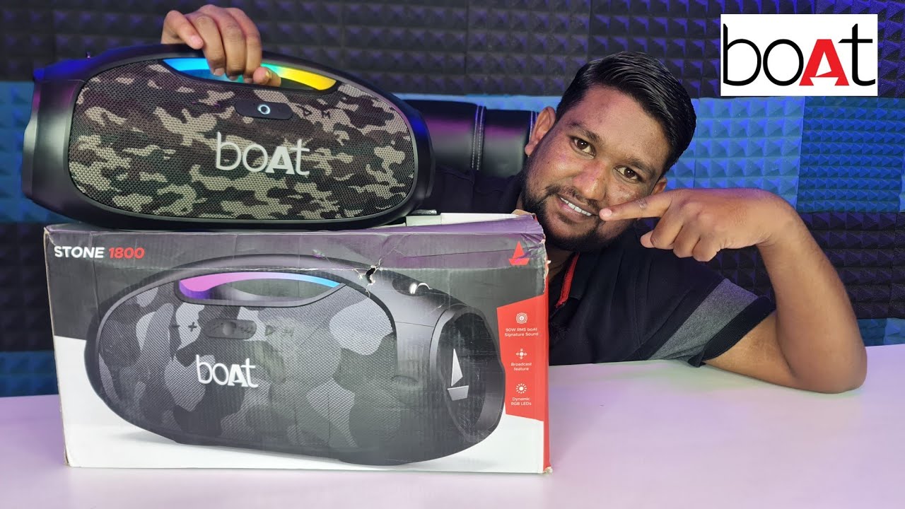 New Boat Stone 1800 Bluetooth Party Speaker UNBOXING REVIEW AUDIO TEST 90w Only 7000rs