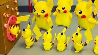 Pikachu Stop Motion A Giant Box Appears All Pikachu are Sucked into a Black Hole