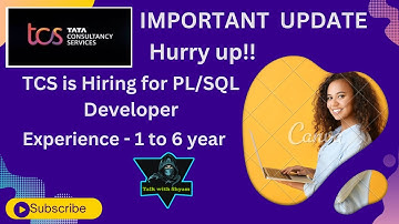 TCS is Hiring For PL/SQL Developer | PL/SQL Role | 1 - 6 Year Experience #plsql  #sql #jobs   #tcs