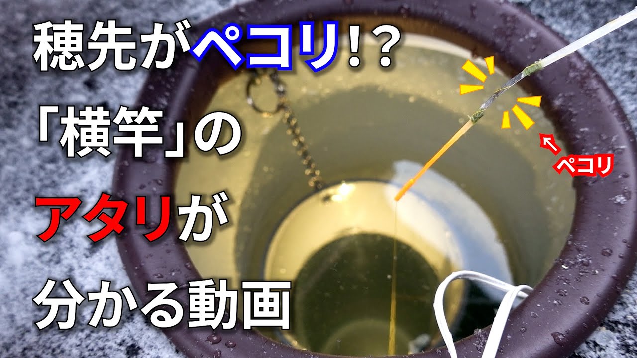 氷上ワカサギ釣りで威力絶大！ペコリ竿（横竿）の全てが分かる動画【氷上ワカサギ釣り】