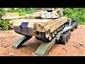 RC TANK Heng Long M1A2 Abrams TK6.1s + HG P806 Trailer(Full Ver) 헝롱 에이브람스 탱크 8륜 트레일러