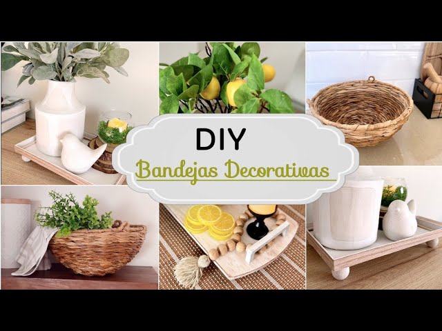 DIY/BANDEJAS DECORATIVAS/DÓLLAR TREE DIY/cony maradiaga/ideas para la  cocina 