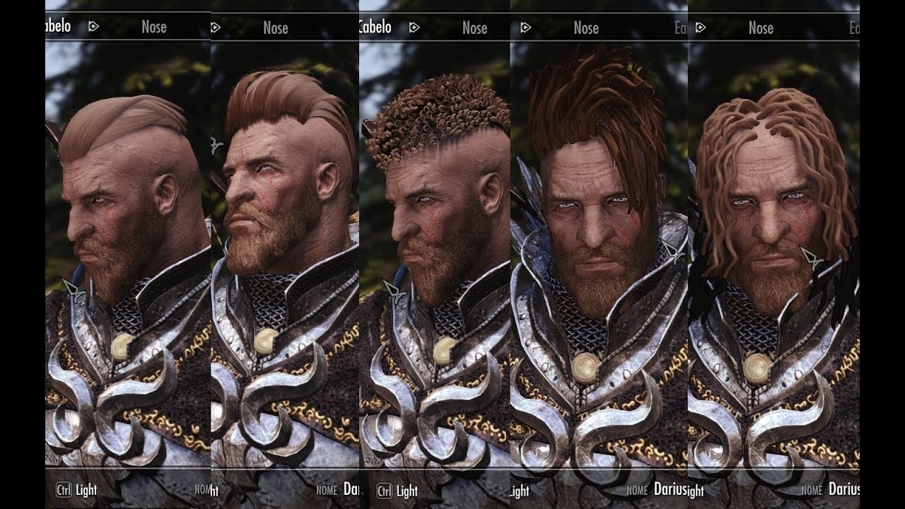 Skyrim SE Male Hair - YouTube.