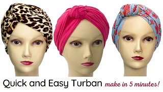 How to Make a Twisted Turban  Quick and Easy DIY Gift