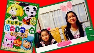 新発売！ チョコエッグ とびだせどうぶつの森 ①　あやなとふれあ　全種類出るか iPhone5で撮影　Choco Egg