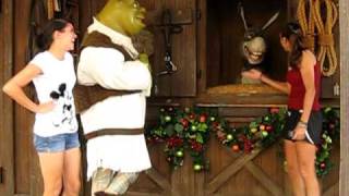 Donkey and Shrek at Universal Studios