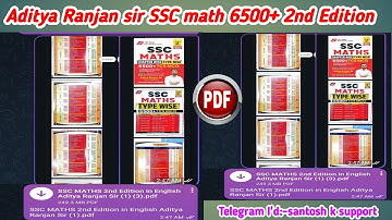 #Aditya Ranjan sir ssc math 6500+ 2nd edition Book pdf free download kaise karen #bookreview  #pdf