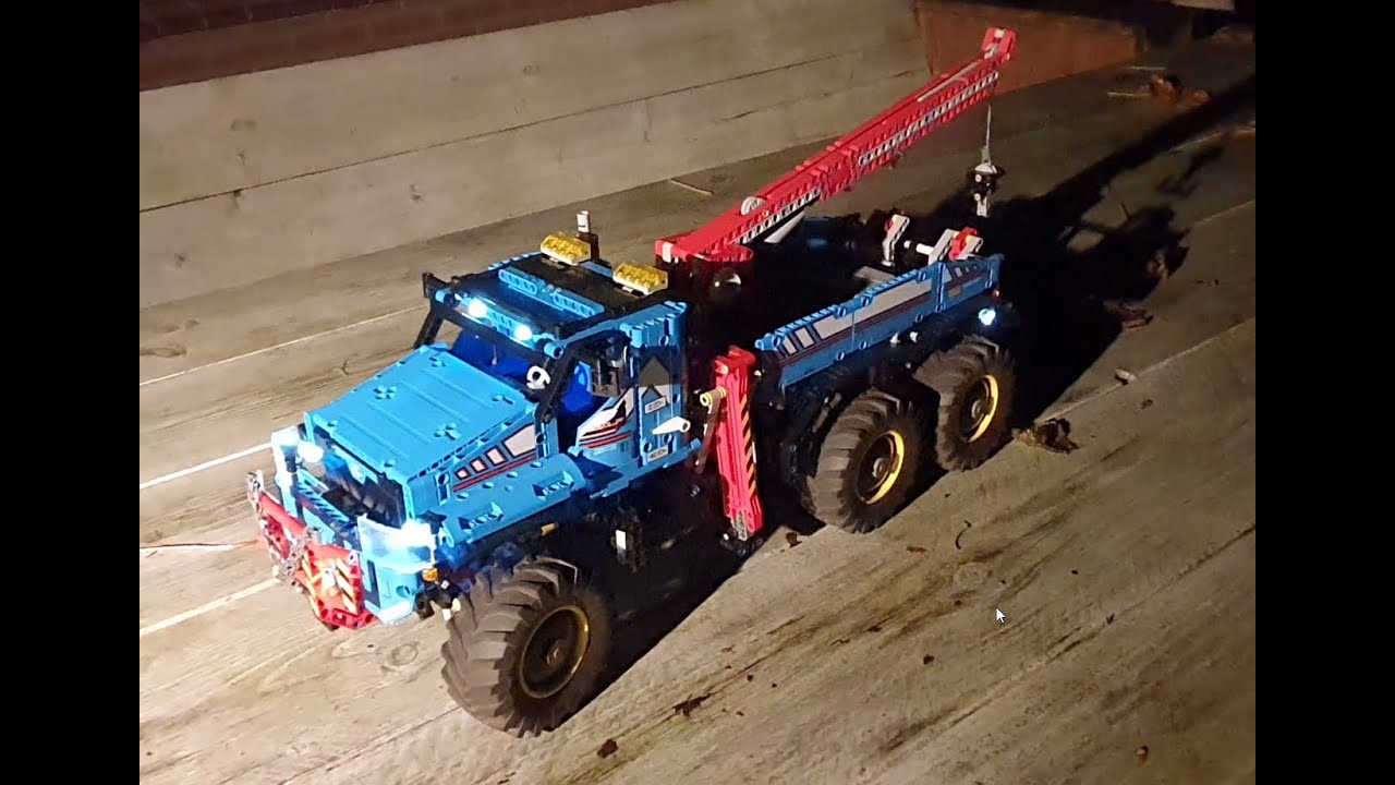 LEGO MOC Fully remote controlled Lego Technic 6x6 All Terrain Tow Truck model lights and extras. by Porlock | - with LEGO