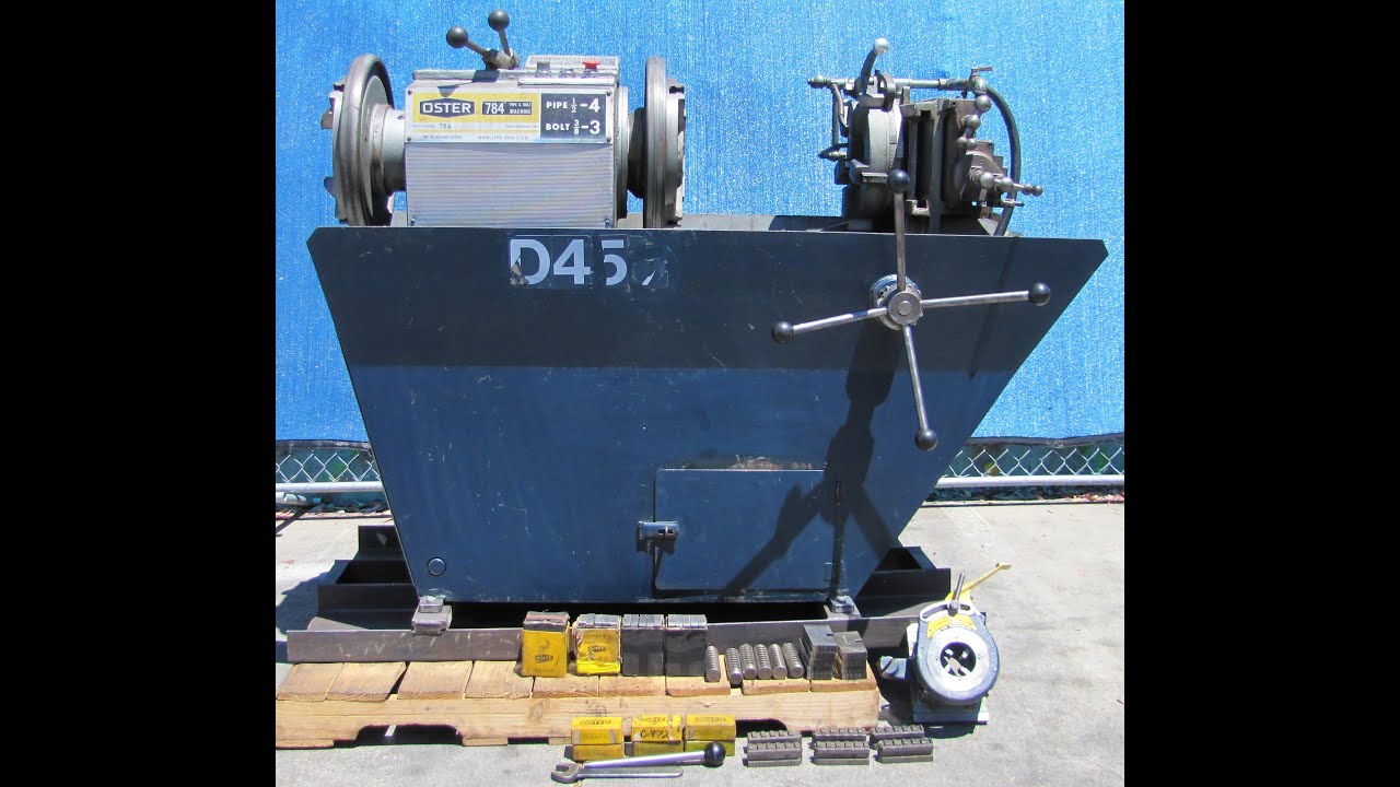 Oster 784 Pipe & Bolt Threader 1/2” to 4” Pipe With Cutter & Oiler 460V