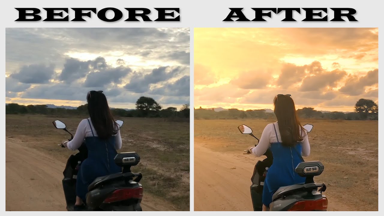 SUNSET COLOR GRADING ( Before & After )