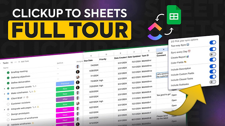 The ULTIMATE Way to Sync your ClickUp Data into Google Sheets: Full ClickUp to Sheets Tour
