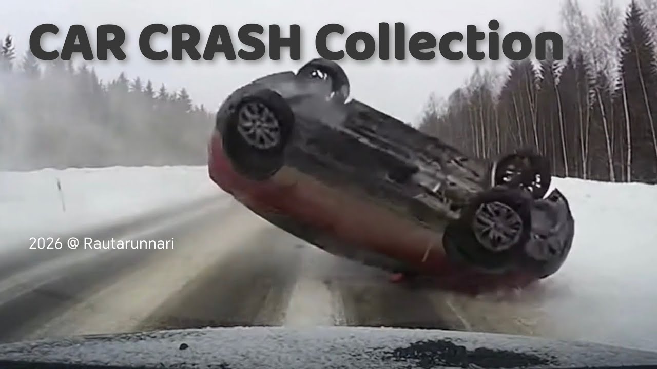 Icy Roads - Car Sliding Crash 😱