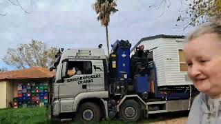 Moving a static caravan hyperlaps