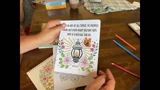 Smooth spiral bound perforated coloring book with verses