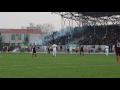 Ультрас во время матча "Нефтяник-Укрнефть" - "Динамо" 0:1