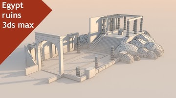 Low poly Egypt ruins  - 3ds max beginner tutorial part - 1