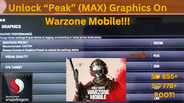 How To Unlock Peak (MAX) Graphics On Warzone Mobile!  (You Might Get Banned😓)