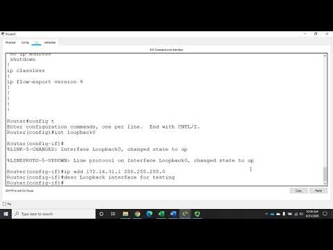 Configuring loopback interfaces on a Cisco router