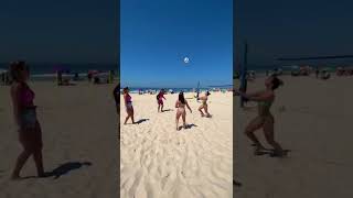 amazing playing football, sexy girl on Beach #shorts