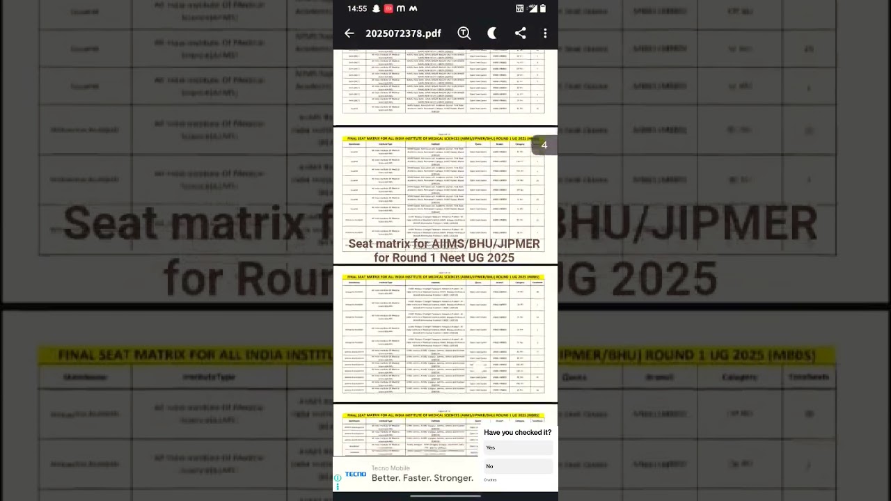 AIIMS, JIPMER, BHU Round 1 Seat Matrix Out!📢 |  NEET 2025 Aspirants Must Watch!