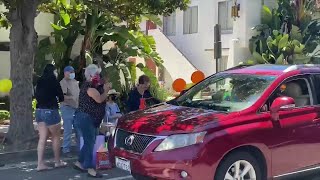 Drive-by parade held in honor of 95th birthday celebration