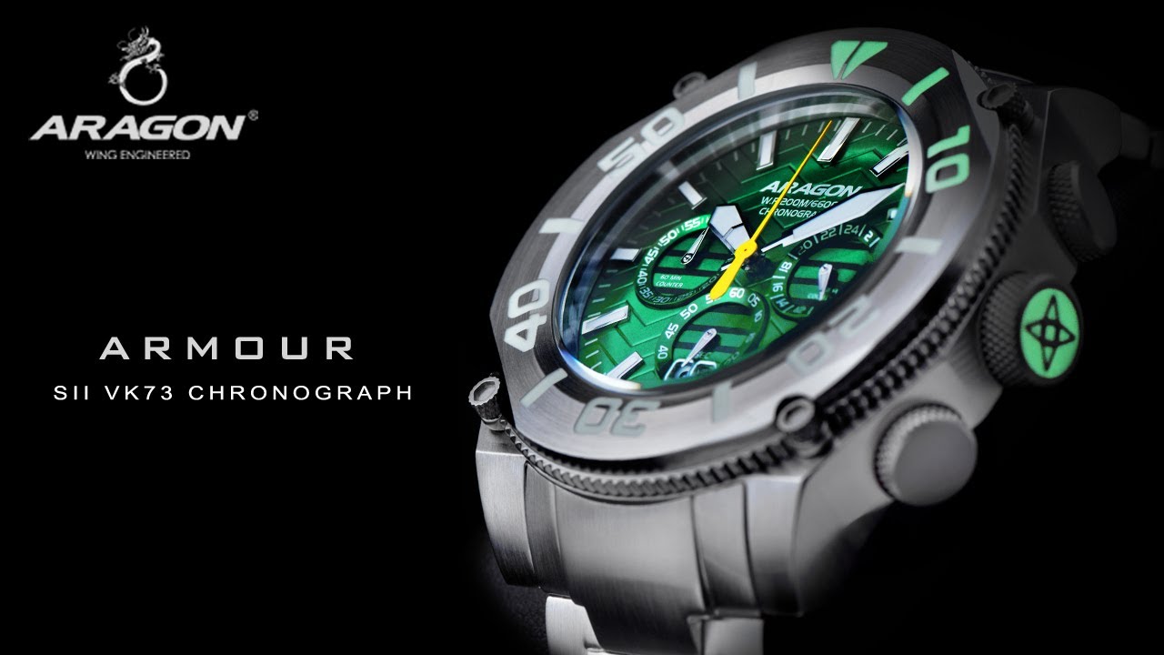 ARAGON® Armour 48 Chrono with Japanese SII VK73 Premium