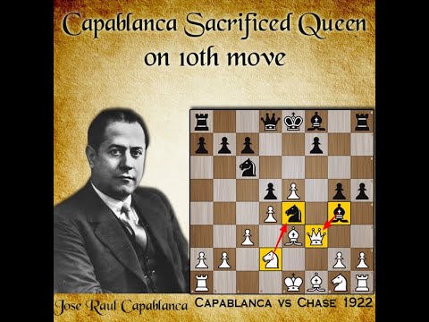 Lilienthal's Immortal Queen Sacrifice - Best of the 30s - Lilienthal vs.  Capablanca, 1935 