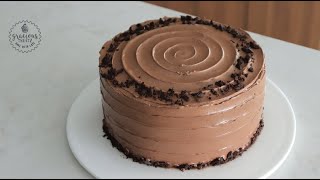 Eggless Fudgy Chocolate Cake without Cocoa Powder | Easy Recipe | Easy Chocolate Buttercream