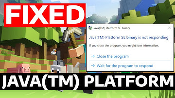 How To Fix Mincreaft Java SE Binary is Not Responding Error