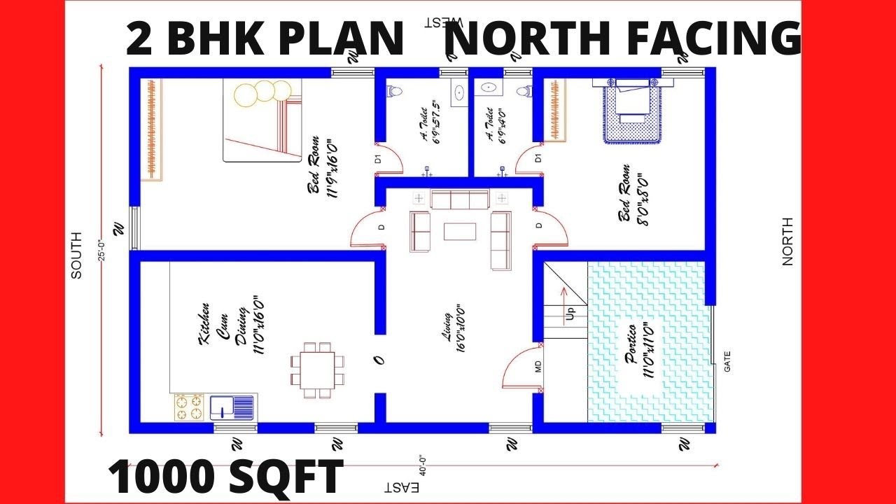 2 Bedroom House Plan As Per Vastu North Facing Plan - Infoupdate.org