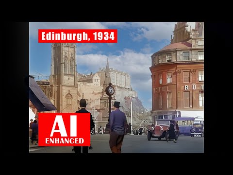 Notting Hill Gate, London, 1970. Street Scenes. AI Enhanced. Colour Documentary Edit. HD