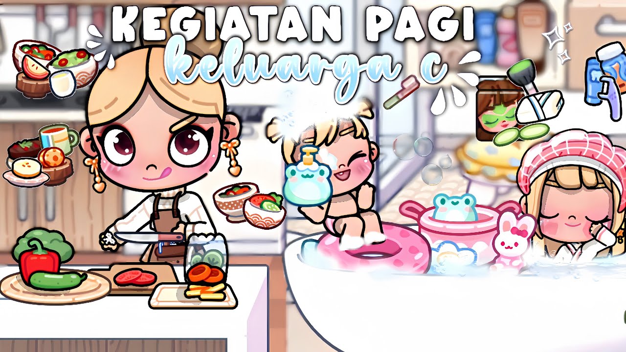 RUTINITAS PAGI KELUARGA C DI HARI LIBUR |AKHIRNYA CHELA KEMBALI MASAK| DRAMA AVATAR WORLD