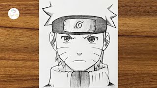 How to draw naruto Uzumaki step by step || Easy anime drawing || Anime drawing for beginners