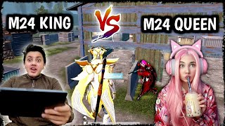 TWO M24 QUEENS VS ONE M24 KING  1 VS 2 M24 TDM WITH MYTHIC FASHION GIRLS | PUBG MOBILE