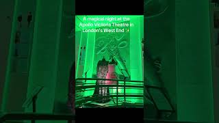 Pro night at London West End Apollo watching Wicked — everything was green, even the cocktails.💚