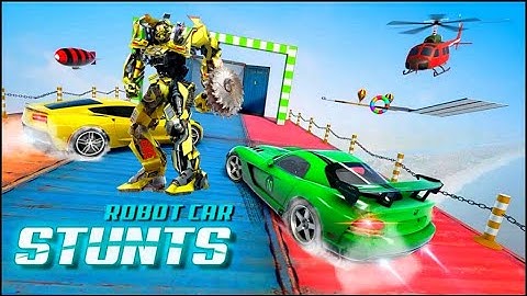 Mega Ramp Robot Car Stunts Impossible Tracks - Robot Transform Stunt Game #5 - Android Gameplay