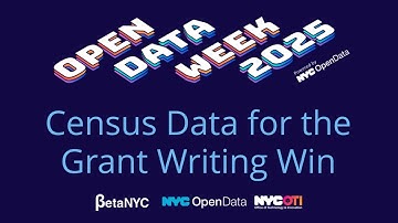 Census Data for the Grant Writing Win