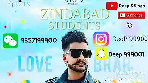 Zindabad Students by love brar  whatsapp status video